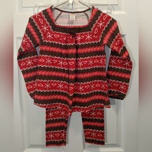 GYMBOREE Girls Size 7, Red & Brown Matching Winter Themed Outfit